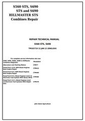 TM102719 - John Deere S560 STS, S690 STS and S690 HILLMASTER STS Combines Repair Technical Manual
