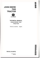 John Deere 7020 Tractors Technical Manual (TM1031)