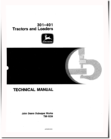 John Deere 301 and 401 Tractor Loaders Technical Manual (TM1034)