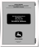 John Deere MowMentum JS25, JS35 and JS45 Walk-Behind Rotary Mowers Technical Manual (TM103619)