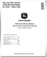 John Deere 753J and 759J Tracked Feller Bunchers (SN.-220452) Repair Manual (TM10511)