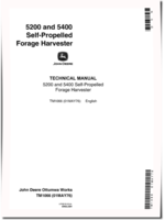John Deere 5200 and 5400 Self-Propelled Forage Harvesters Technical Manual (TM1066)