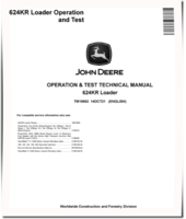 John Deere 624KR 4WD Loaders Operation and Test Manual (TM10692)