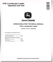 John Deere 210LJ Landscape Loaders Operation and Test Manual (TM10730)