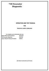 TM10748 - John Deere 75D Excavator Diagnostic, Operation and Test Service Manual