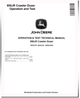 John Deere 850JR Military Crawler Dozers Repair Manual (TM10780)