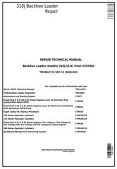 TM10847 - John Deere 310J Backhoe Loader (S.N. from 159760) Service Repair Technical Manual