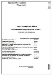 TM10850 - John Deere 410J Backhoe Loader (S.N.161617-) Diagnostic, Operation and Test Service Manual
