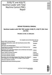 TM10853 - John Deere 310SJ TC, 410J TC Backhoe Loader w.TMC (SN.from 161703) Service Repair Manual