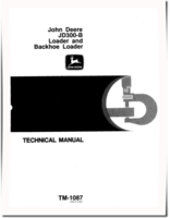John Deere 300B Backhoe Loaders and 300B Wheel Loaders Technical Manual (TM1087)