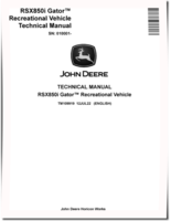 John Deere RSX850i (SN. from 010001) Gator Recreational Vehicles Technical Manual (TM109919)