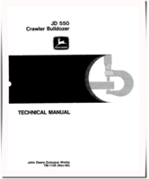 John Deere 550 and JD550 Crawler Dozers Technical Manual (TM1108)