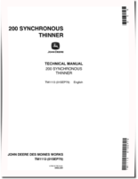 John Deere 200 Synchronous Thinners Technical Manual (TM1113)