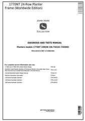 TM111619 - John Deere 1770NT (SN.740101-745000) 24-Row Planter Frame Diagnostic&Tests Service Manual