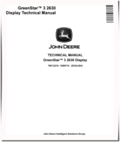 John Deere GreenStar 3 2630 Displays Technical Manual (TM112219)