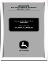 John Deere WE80 and WE85 Commercial Walk-Behind Mowers Technical Manual (TM112819)