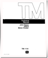 John Deere JD670 Motor Graders Technical Manual (TM1134)