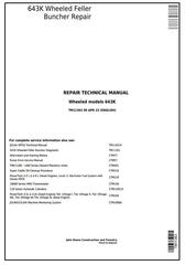 TM11363 - John Deere 643K Wheeled Feller Buncher Service Repair Technical Manual