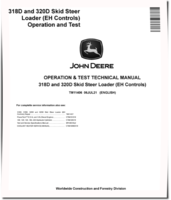 John Deere 318D and 320D Skid Steer Loaders with EH Controls Operation and Test Manual (TM11406)