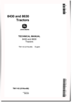 John Deere 8430 and 8630 4WD Articulated Tractors Technical Manual (TM1143)