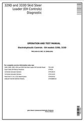 TM11454 - John Deere 329D, 333D Skid Steer Loader w.EH Controls Diagnostic and Test Service Manual