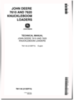 John Deere 7610 and 7620 Knuckleboom Loaders Technical Manual (TM1146)