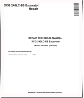 XCG 240LC-8B Crawler Excavators Repair Manual (TM11479)