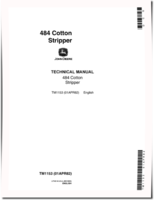 John Deere 484 Cotton Strippers Technical Manual (TM1153)