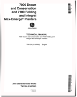 John Deere Max-Emerge 7000 and 7100 Planters Technical Manual (TM1154)