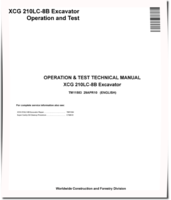 XCG 210LC-8B Crawler Excavators Operation and Test Manual (TM11583)