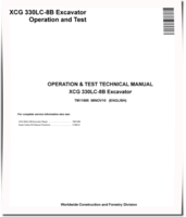 XCG 330LC-8B Crawler Excavators Operation and Test Manual (TM11585)