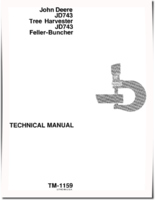 John Deere JD743 Wheeled Feller Bunchers and JD743 Harvesters Technical Manual (TM1159)