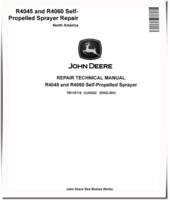 John Deere R4045 and R4060 Self-Propelled Sprayers (North American Edition) Repair Manual (TM116119)