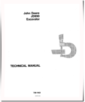John Deere JD890 Hydraulic Excavators Technical Manual (TM1163)