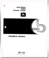 John Deere 855 and JD855 Crawler Loaders Technical Manual (TM1165)