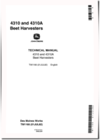 John Deere 4310 and 4310A Beet Harvesters Technical Manual (TM1166)
