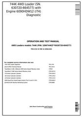 TM11742 - John Deere 744K 4WD Loader (SN.630720-664577) Diagnostic, Operation and Test Service Manual