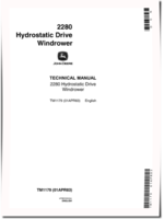 John Deere 2280 Windrowers Technical Manual (TM1179)