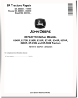 John Deere 8245R, 8270R, 8295R, 8320R, 8335R, 8345R, 8370R, 8400R, 8R-2304 and 8R-3004 Tractors Repair Manual (TM119119)