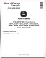 John Deere 9370R, 9420R, 9470R, 9520R, 9570R, 9620R Articulated Tractors, 9420RX, 9470RX, 9520RX, 9570RX and 9620RX Articulated Tracked Tractors Diagnostic Manual (TM119419)
