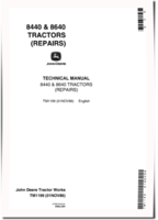 John Deere 8440 and 8640 4WD Articulated Tractors Technical Manual (TM1199)