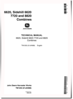 John Deere 6620, 7720, 8820 and SideHill 6620 Combines Technical Manual (TM1202)