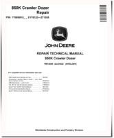 John Deere 850K (SN: E178122-271265) Crawler Dozers Repair Manual (TM12046)