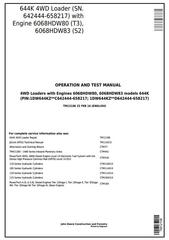 TM12106 - John Deere 644K 4WD Loader (SN. C642444-658217, D642444-658217) Diagnostic Service Manual
