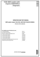 TM12109 - John Deere 724K 4WD Loader (SN.E634315-658064) w.Engine 6090HDW13 Diagnostic Service Manual