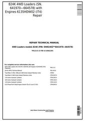 TM12115 - John Deere 824K 4WD Loader (SN.641970—664578) w.Engines 6135HDW02 Service Repair Manual
