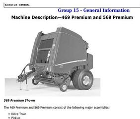 TM121319 - John Deere 469, 569 Premium Hay&Forage Round Balers All Inclusive Technical Service Manual