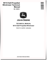 John Deere W110 (SN. from 390001) Self-Propelled Windrowers Technical Manual (TM121719)