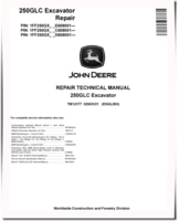 John Deere 250GLC Crawler Excavators (SN. from 608001) Repair Manual (TM12177)