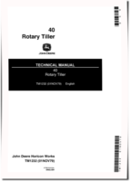 John Deere 40 Rotary Tillers Technical Manual (TM1232)